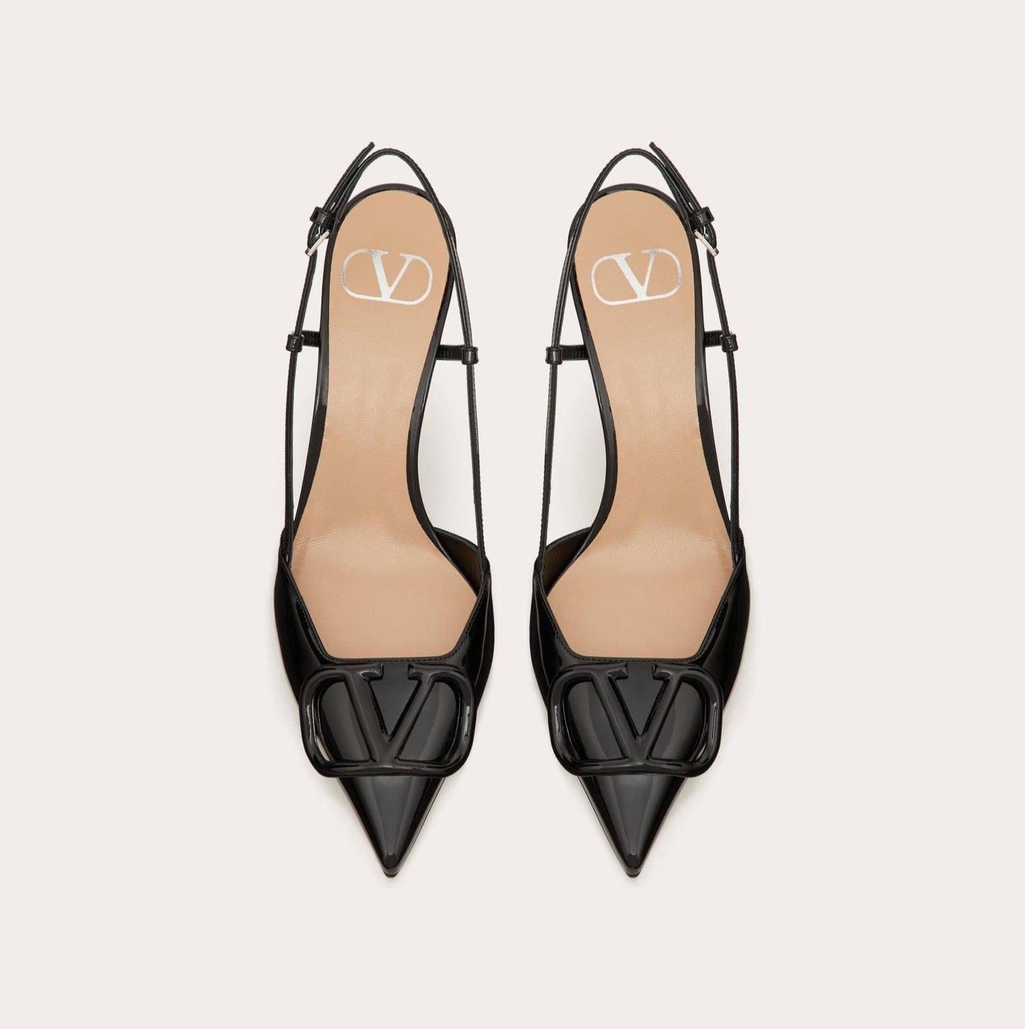 Valentino Black Lace Up Heels