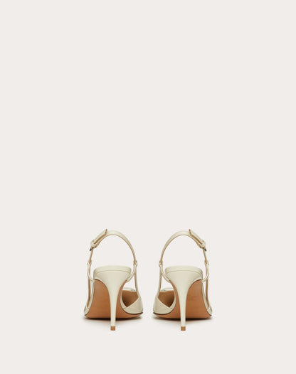 Valentino White Lace Up Heels