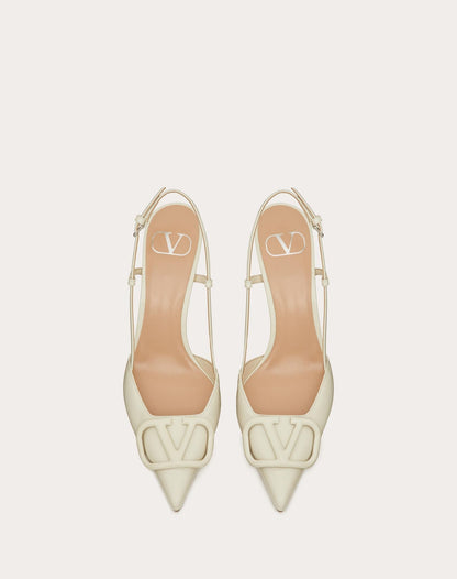 Valentino White Lace Up Heels
