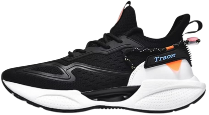 TRACER Black White Breathable Causal Running Shoes